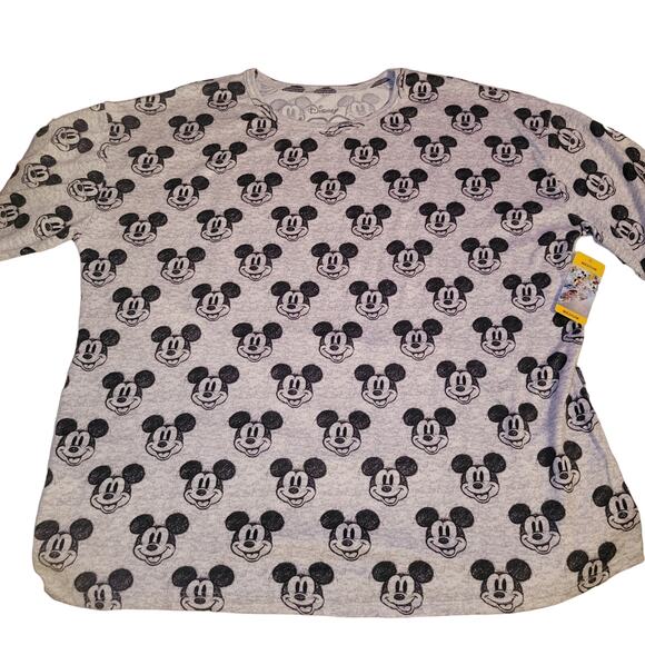 Disney Women 100th Anniversary Soft Mickey Mouse Short Sleeve PJ Top Shirt M NWT - Picture 4 of 9